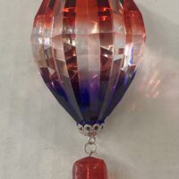 Ornament--Acrylic Hot Air Balloon Red White & Blue