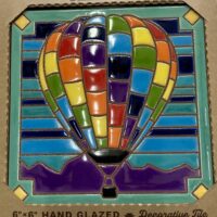 6x6 Decorative Tile--Patchwork Hot Air Balloon