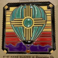 6x6 Decorative Tile--Zia Hot Air Balloon