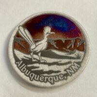 Raku Single Coaster--Roadrunner ABQ. NM.