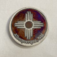 Raku Single Coaster--Zia ABQ. NM.